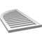 Ekena Millwork Quarter Round Top Left Surface Mount PVC Gable Vent w/ 2"W x 1-1/2"P Brickmould Frame, 20"W x 38"H GVPQL20X3802SF - alternate 4